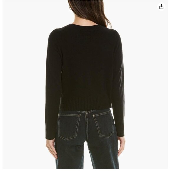 Vince Women's Cropped V Neck- Cashmere/Wool Blend, Trendy, Soft, Goes w anything - Picture 2 of 7